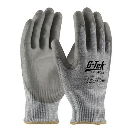 Pip Polyurethane, Smooth, Palm & Fingers, 3 Abrasion Level, Gray, S 16-564/S